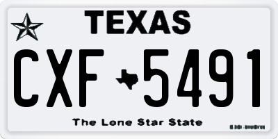 TX license plate CXF5491
