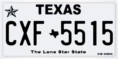 TX license plate CXF5515