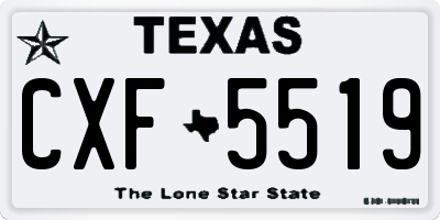 TX license plate CXF5519
