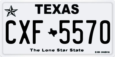 TX license plate CXF5570
