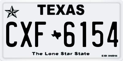 TX license plate CXF6154