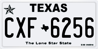 TX license plate CXF6256