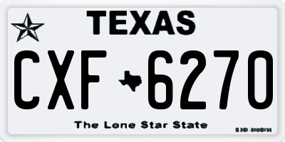 TX license plate CXF6270