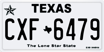 TX license plate CXF6479