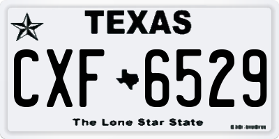 TX license plate CXF6529