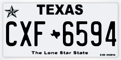 TX license plate CXF6594