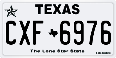 TX license plate CXF6976