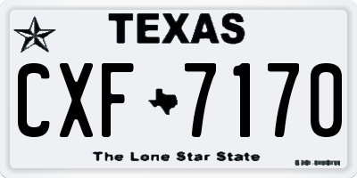 TX license plate CXF7170