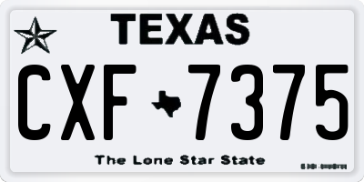 TX license plate CXF7375