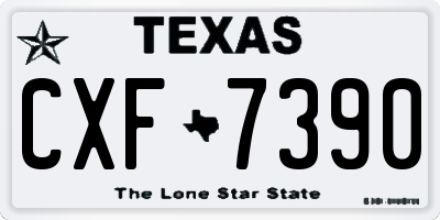 TX license plate CXF7390