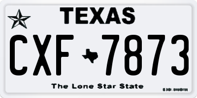 TX license plate CXF7873
