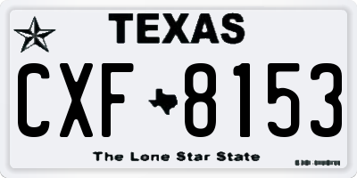 TX license plate CXF8153