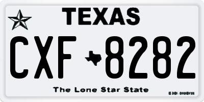 TX license plate CXF8282