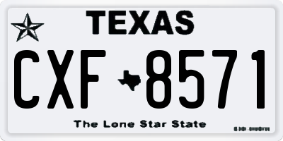 TX license plate CXF8571
