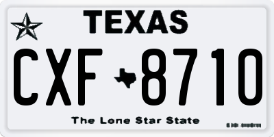 TX license plate CXF8710