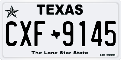 TX license plate CXF9145