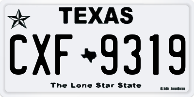 TX license plate CXF9319