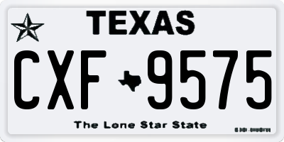 TX license plate CXF9575