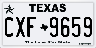 TX license plate CXF9659
