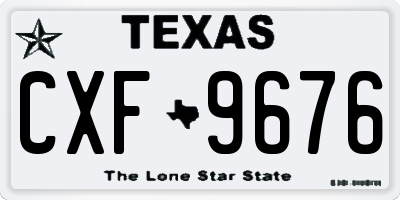 TX license plate CXF9676
