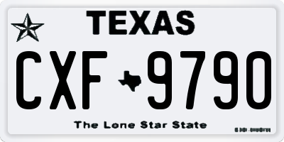 TX license plate CXF9790