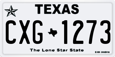 TX license plate CXG1273