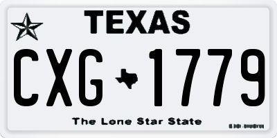 TX license plate CXG1779
