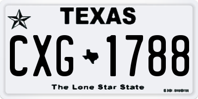 TX license plate CXG1788