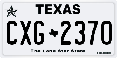 TX license plate CXG2370