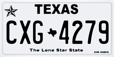 TX license plate CXG4279