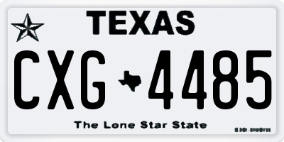 TX license plate CXG4485