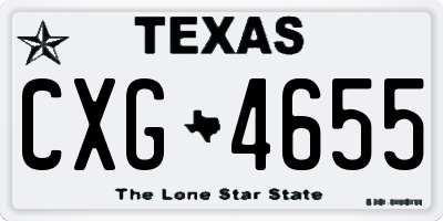 TX license plate CXG4655