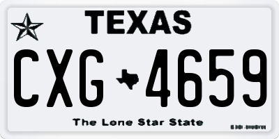 TX license plate CXG4659