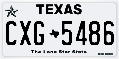 TX license plate CXG5486