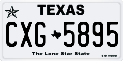 TX license plate CXG5895
