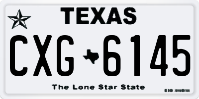 TX license plate CXG6145