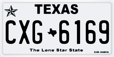 TX license plate CXG6169