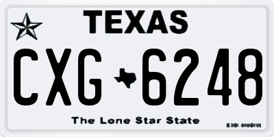 TX license plate CXG6248