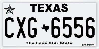 TX license plate CXG6556