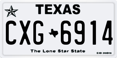 TX license plate CXG6914