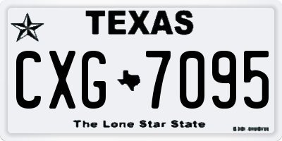 TX license plate CXG7095
