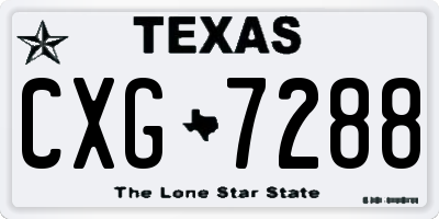TX license plate CXG7288