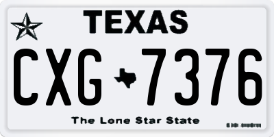 TX license plate CXG7376