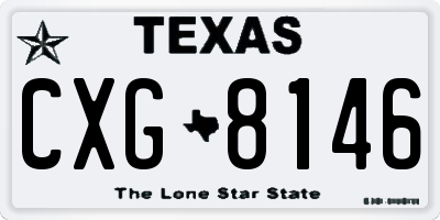 TX license plate CXG8146