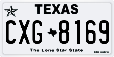 TX license plate CXG8169