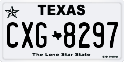 TX license plate CXG8297