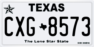 TX license plate CXG8573