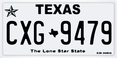 TX license plate CXG9479