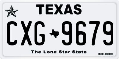 TX license plate CXG9679