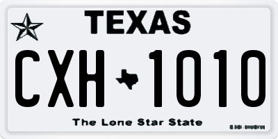 TX license plate CXH1010